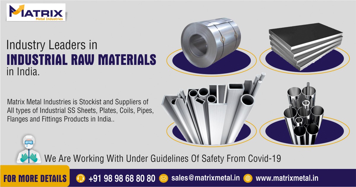 Industrial Raw Material Suppliers in India by Matrix metal Industries