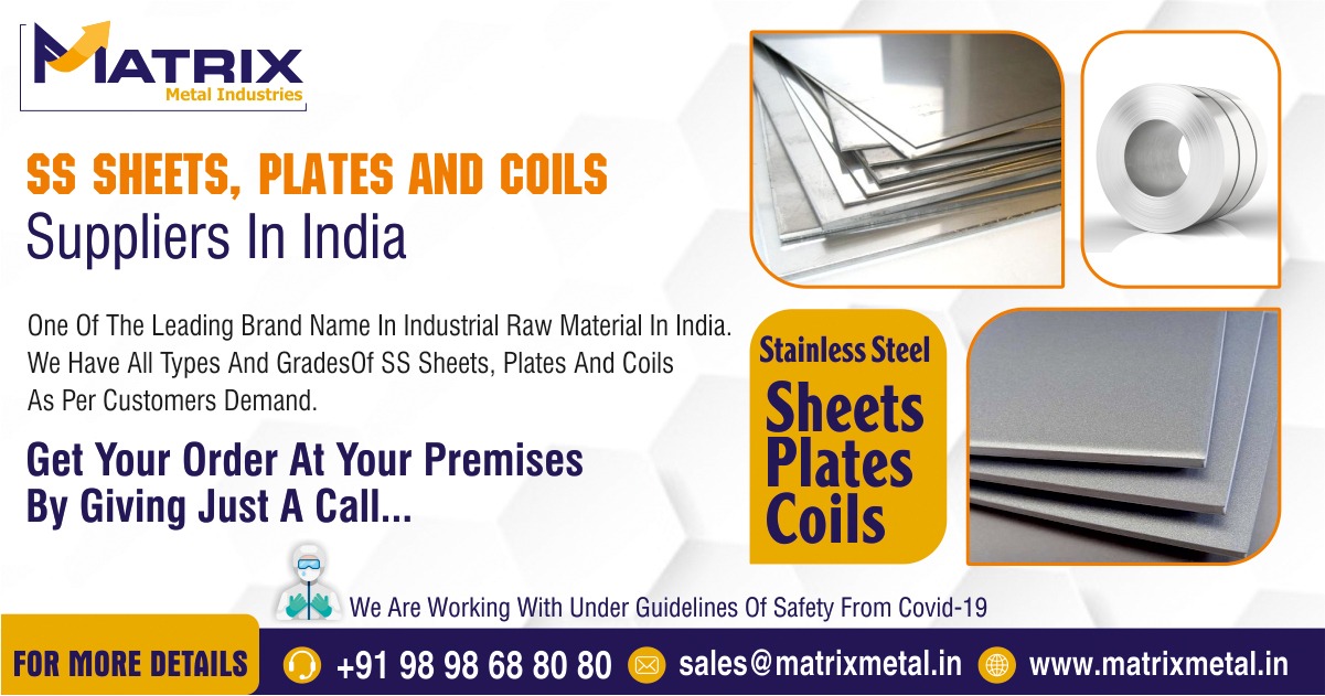 SS sheets, plates, and coils suppliers in India