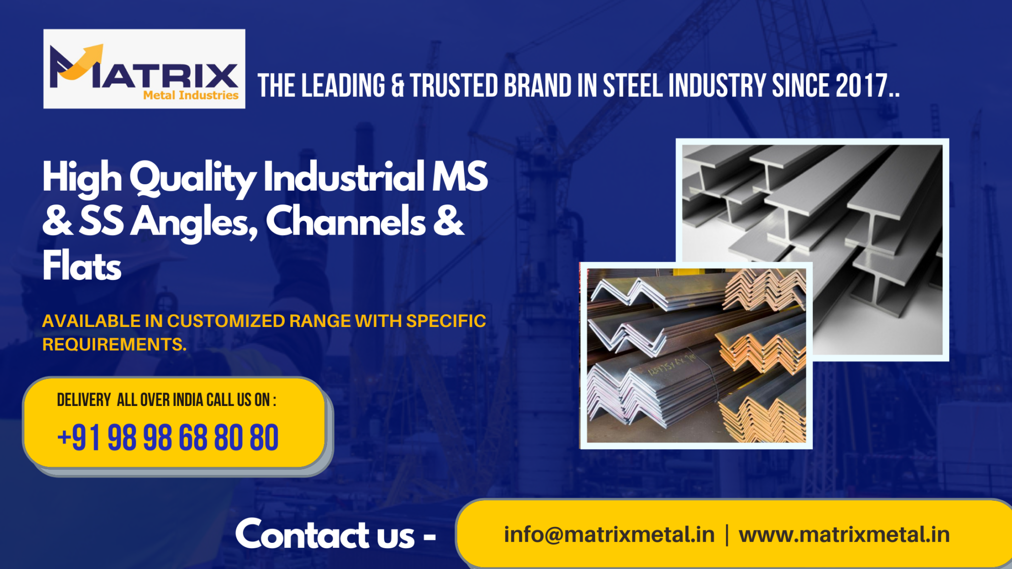 MS & SS Angles channels & Flats Manufacturer in Ahmedabad
