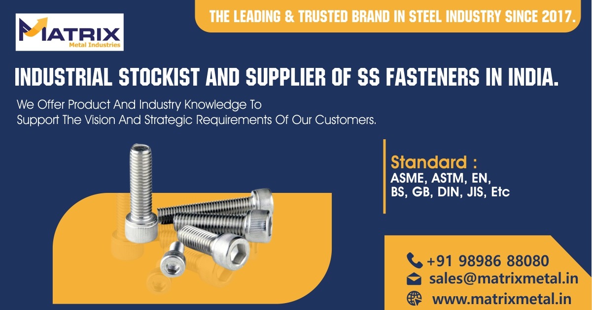 SS Fasteners Manufacturer & Suppliers in Ahmedabad, Gujarat & India