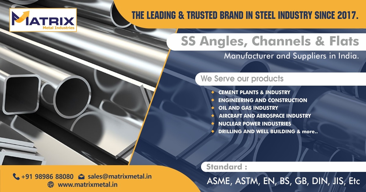 SS Angles, Channels & Flats Manufacturer in India