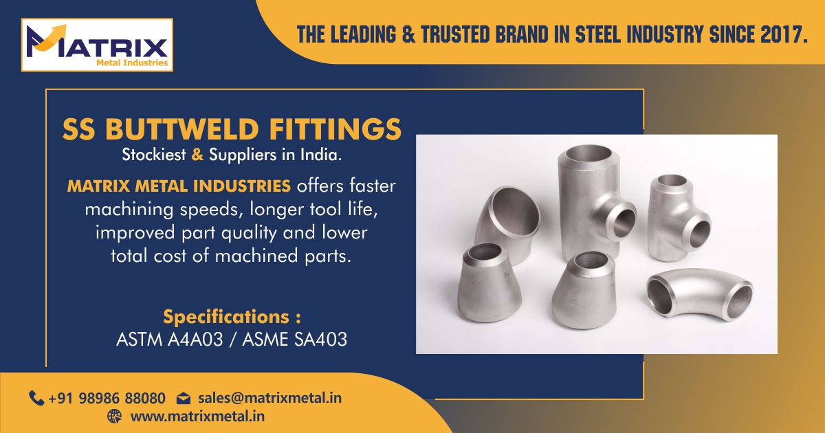 SS Buttweld Fittings Stockiest and Suppliers in India.