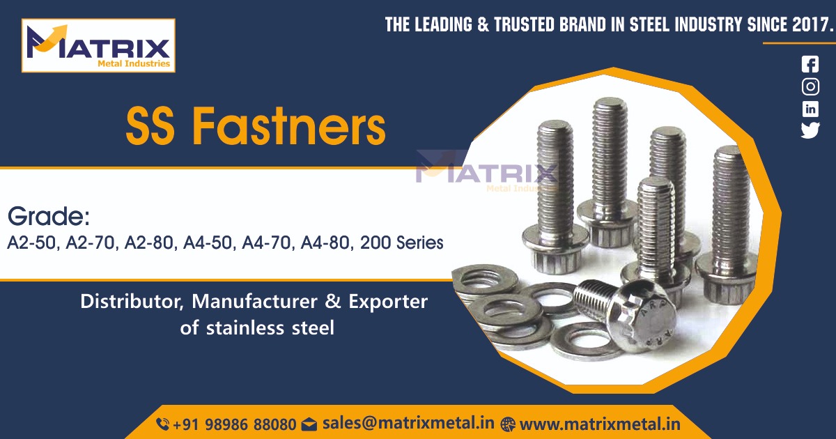 SS fastners manufacturer, distributor & exporter in india