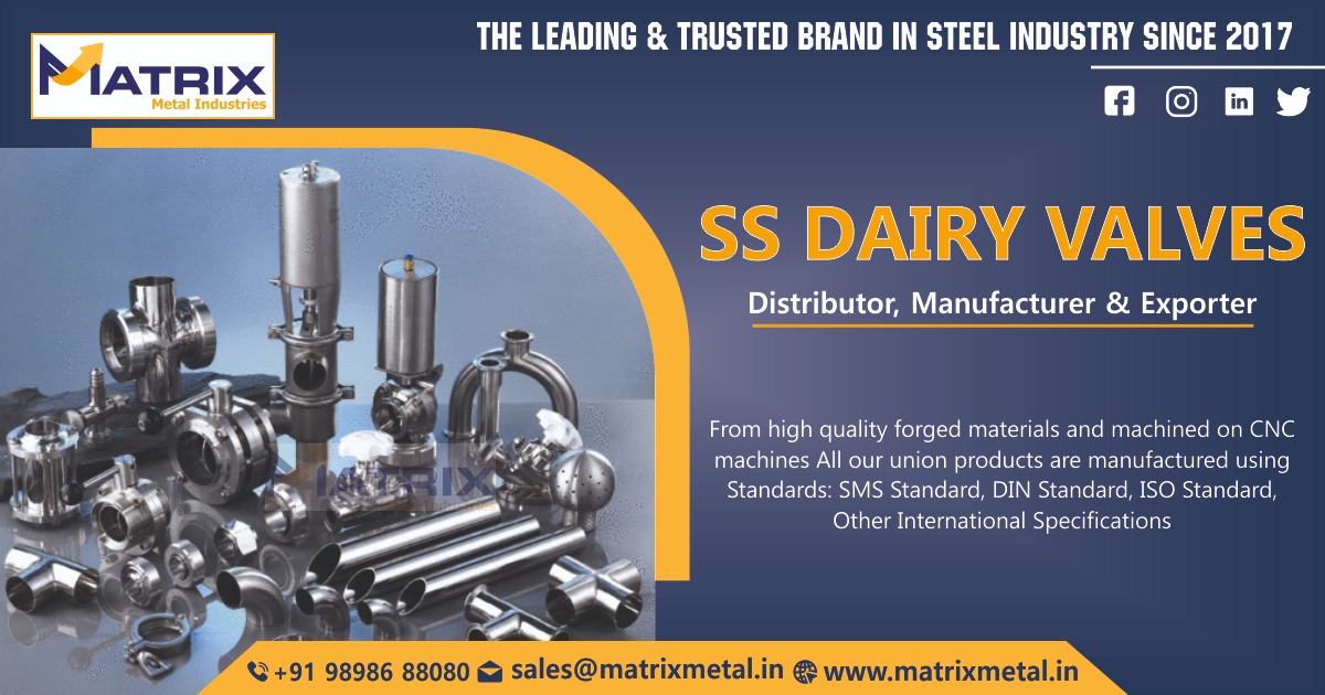 SS Dairy Valves Manufacturer, Supplier & Dealer in India