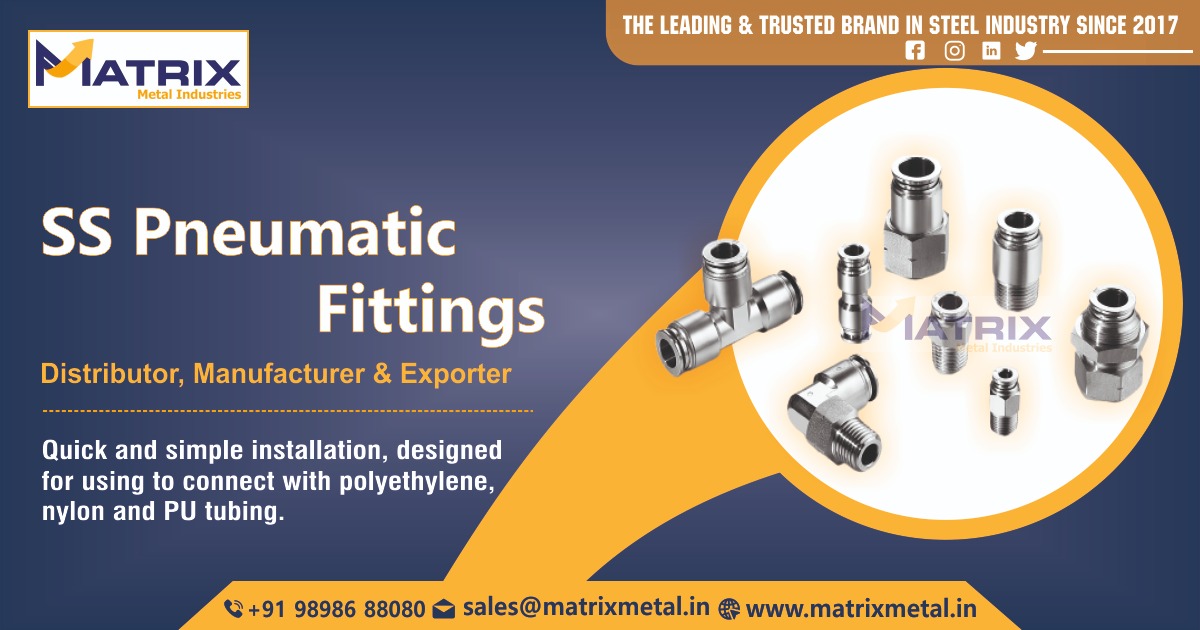 SS Pneumatic Fittings Supplier in Ahmedabad, Gujarat, India