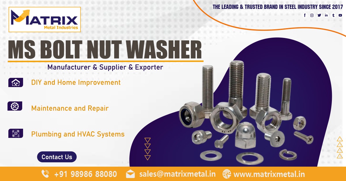 MS Bolt Nut Washer Supplier in Nagpur