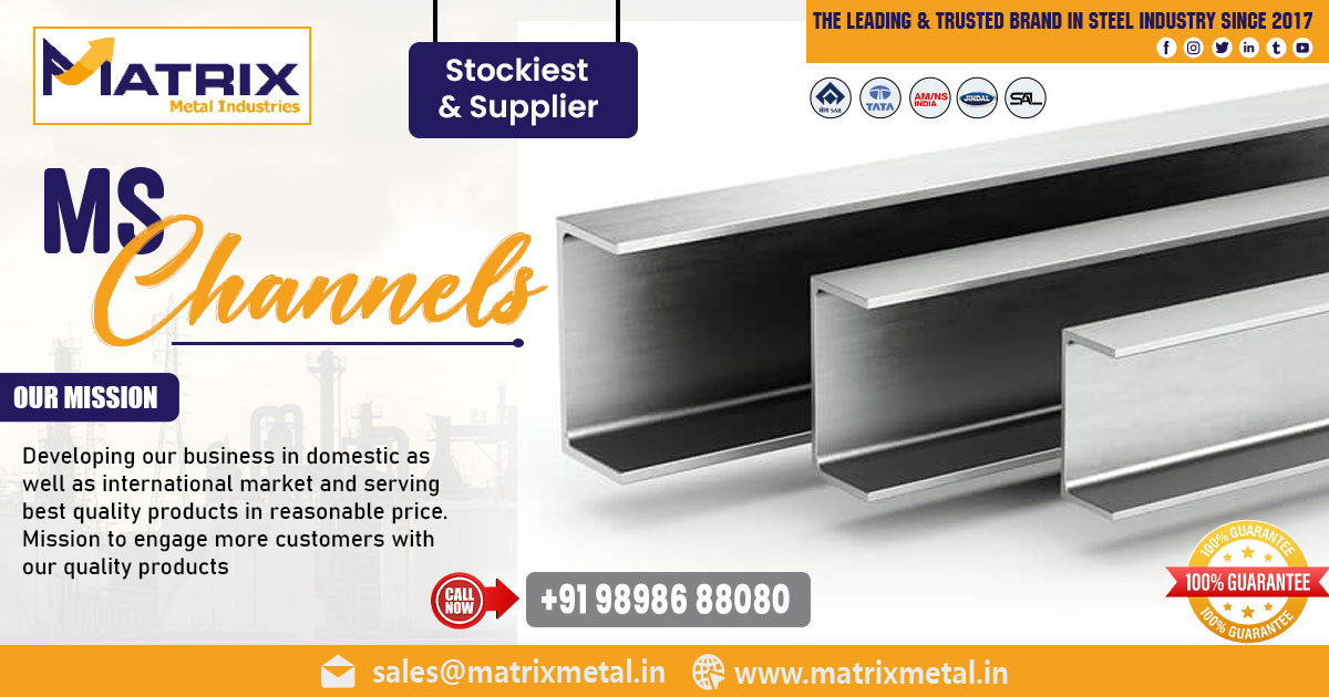 Supplier of Mild Steel Channels in Indore