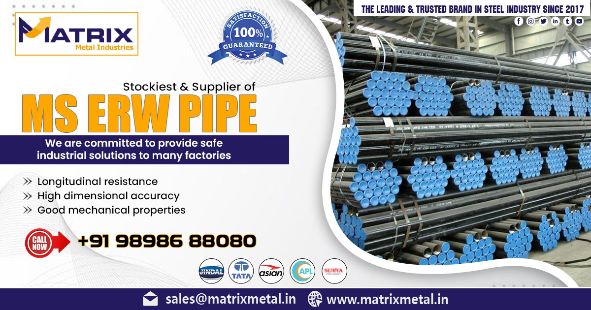 Supplier of MS ERW Pipe in Kutch