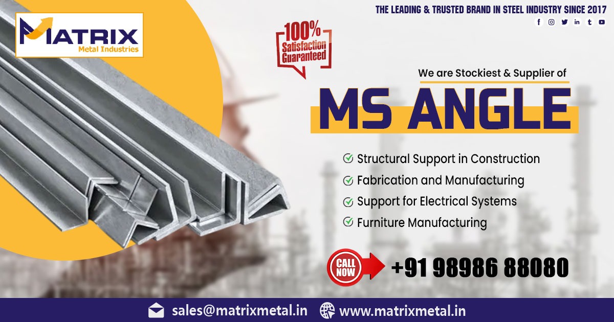 Supplier of Mild Steel Angle in Bhavnagar