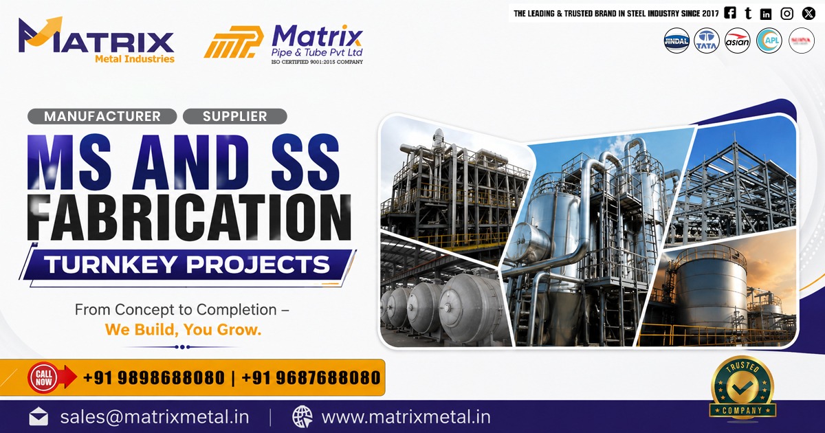 MS And SS Fabrication Turnkey Projects In Pune by Matrix Metal Industries