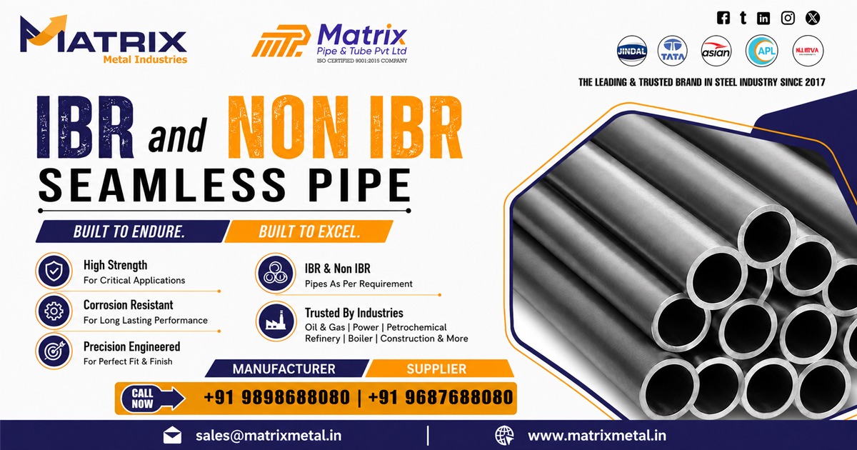 Premium IBR and Non IBR Seamless Pipe In Rajasthan