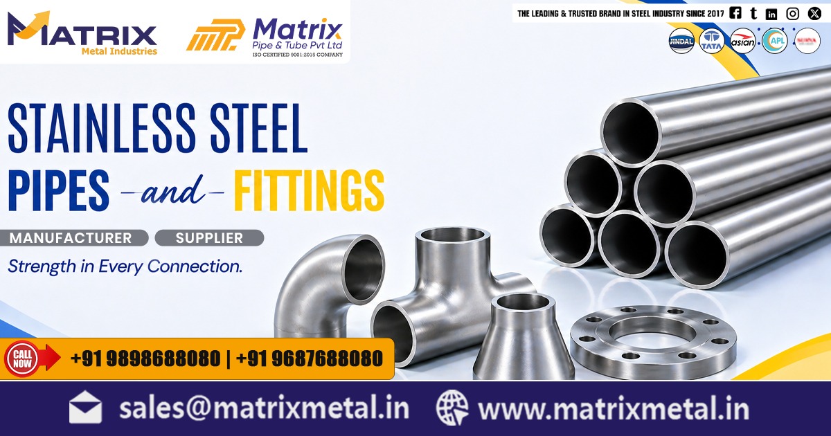 Stainless steel pipes and fittings from Matrix Metal Industries
