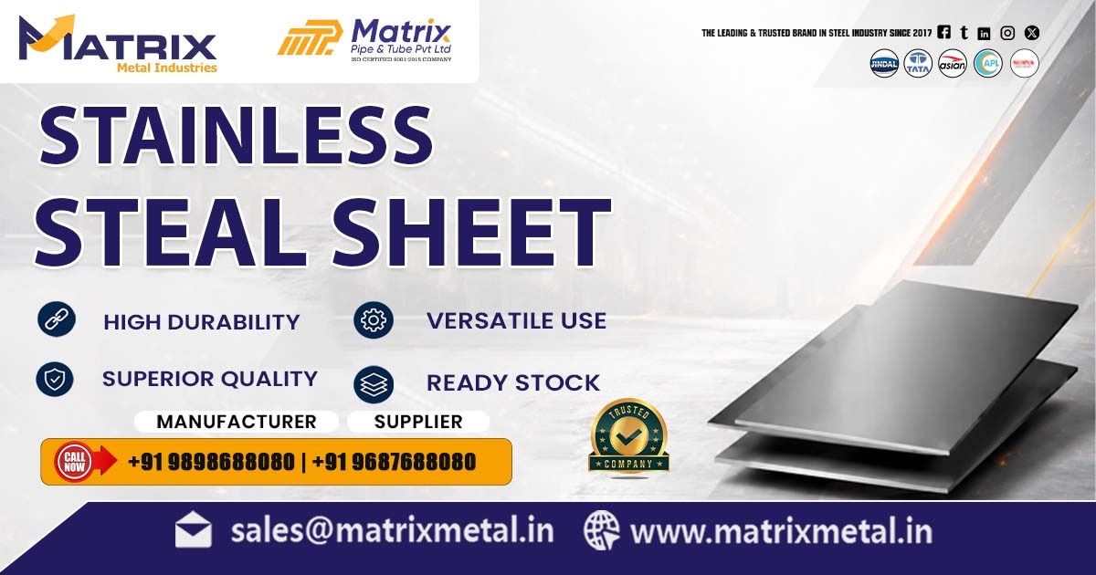 High-Quality Stainless Steel Sheet In Goa | Matrix Metal Industries