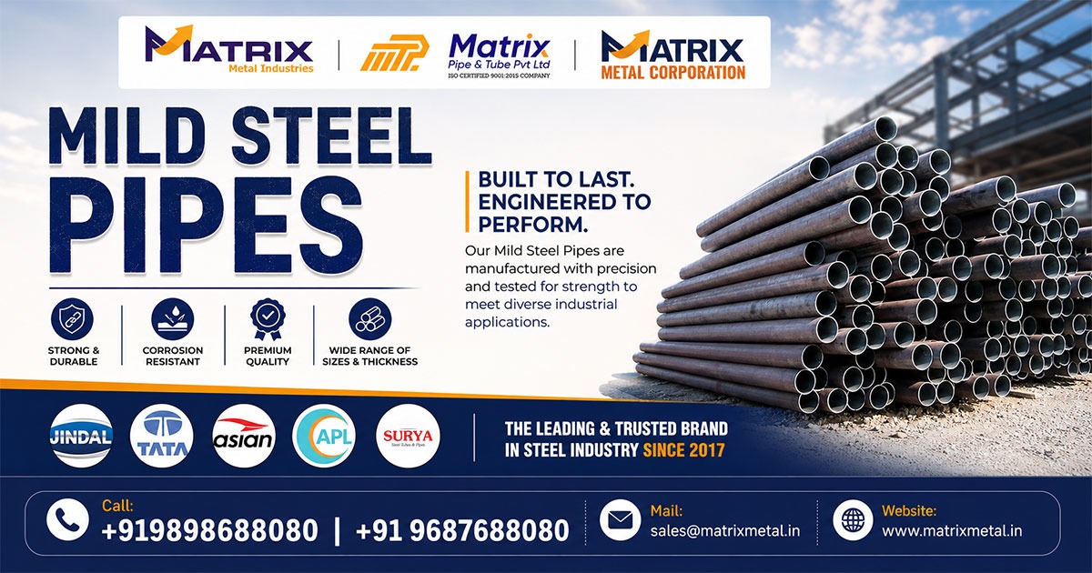 Premium Mild Steel Pipes In Ankleshwar
