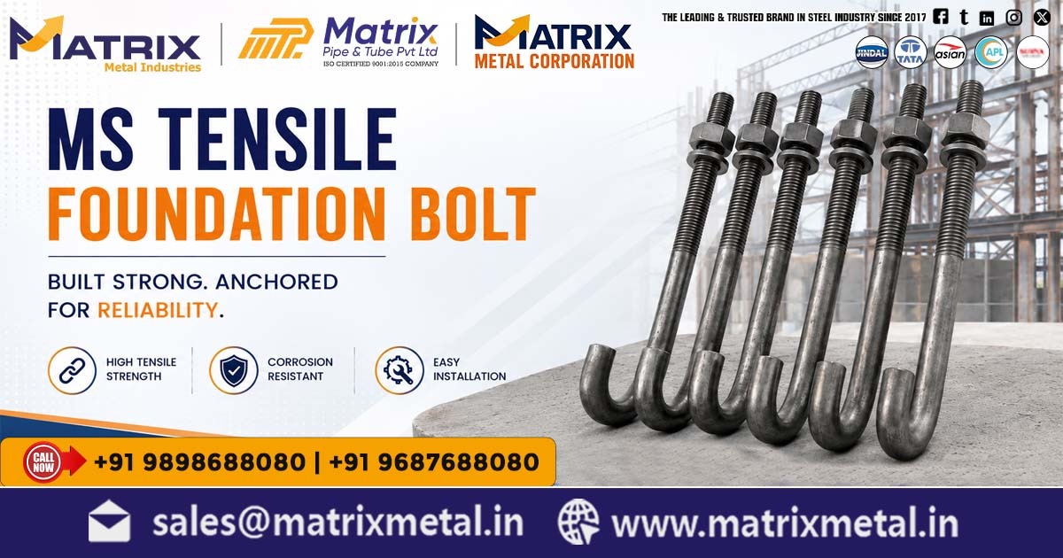 MS Tensile Foundation Bolt In Jhagadia