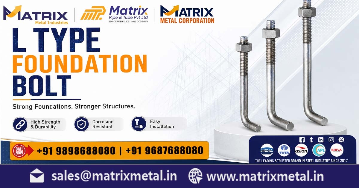 L Type Foundation Bolt Supplier in Jhagadia