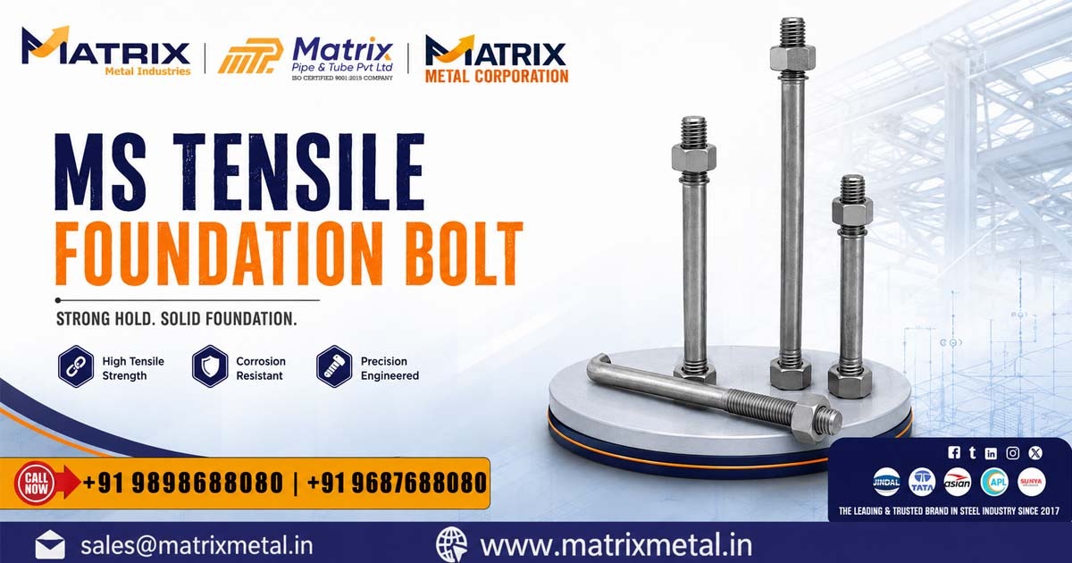 MS Tensile Foundation Bolt In Dahej