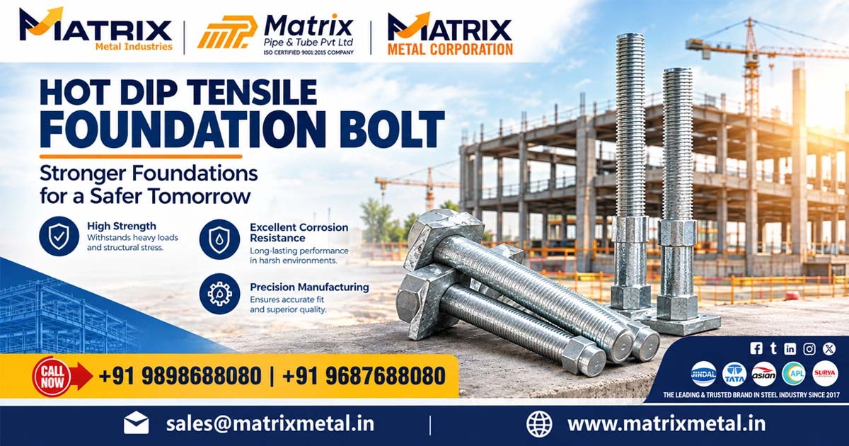 Hot Dip Tensile Foundation Bolt Supplier In Ankleshwar
